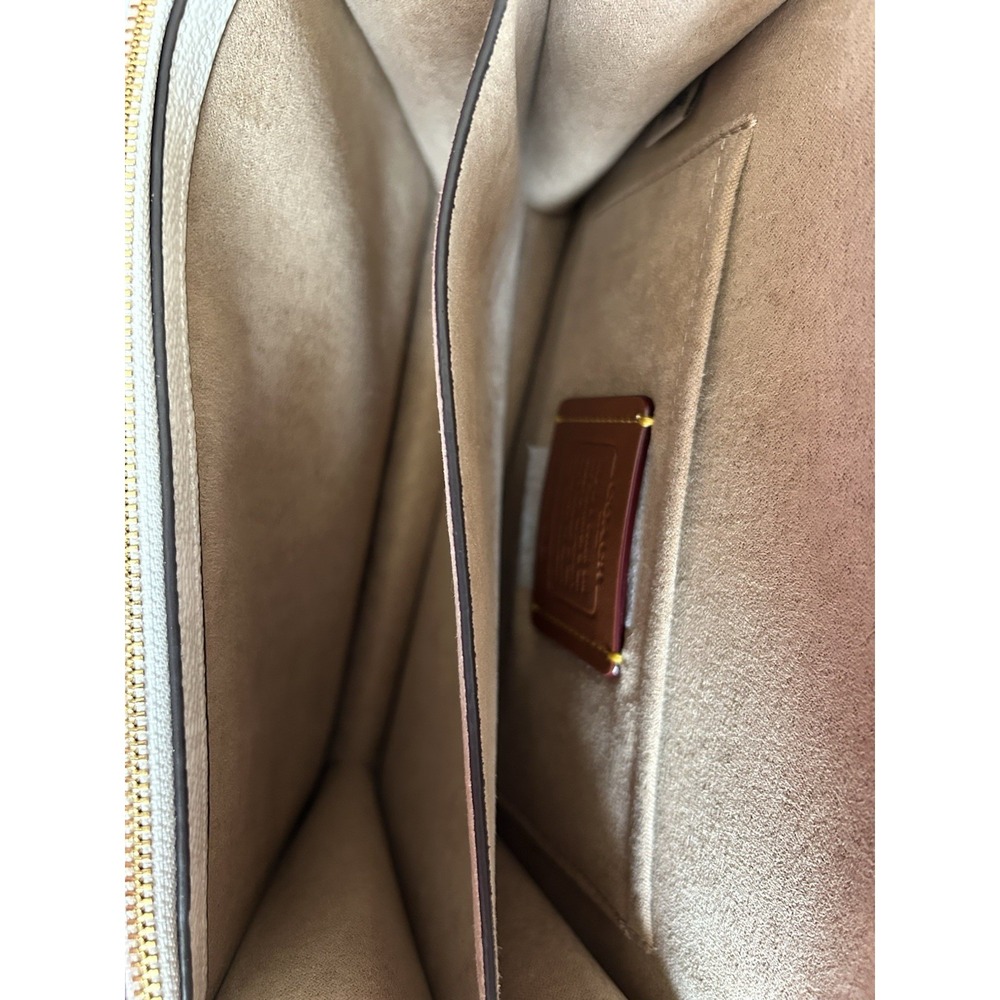 Coach Klare Crossbody Bag Signature Canvas White Beige Colorblock 91019 - Picture 7 of 11